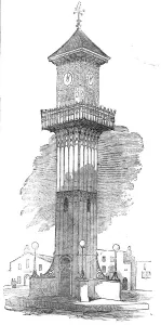 Cast Iron Prints: Cast Iron Clock-Tower for Geelong, 1854. Creator: Unknown