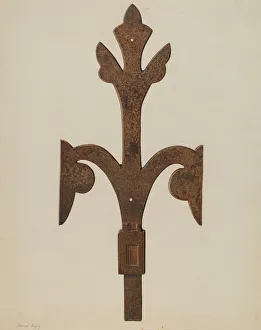 Samuel Faigin Prints: Cast Iron Cresting, c. 1936. Creator: Samuel Faigin