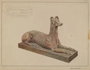 Francis Law Durand Prints: Cast Iron Dog, c. 1937. Creator: Francis Law Durand
