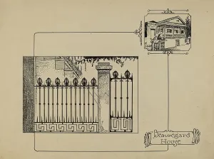 Cast Iron Fence, 1935/1942. Creator: Al Curry