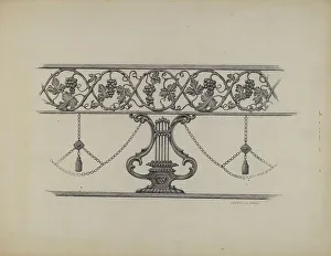 Fencing Prints: Cast Iron Fencing, c. 1937. Creator: Charlotte Angus