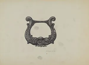 Austin L Prints: Cast Iron Foot Scraper, 1937. Creator: Austin L. Davison