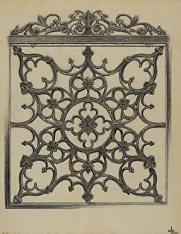 Atkinson Ralph Prints: Cast Iron Gate, 1938. Creator: Ralph Atkinson