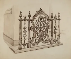 Al Curry Collection: Cast Iron Gate, c. 1936. Creator: Al Curry