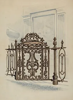 Cast Iron Gate, c. 1936. Creator: Al Curry