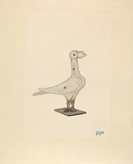 Rex F Bush Prints: Cast Iron Pigeon, c. 1936. Creator: Rex F Bush