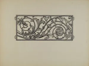 Cast Iron Window Grille, 1937. Creator: Austin L. Davison