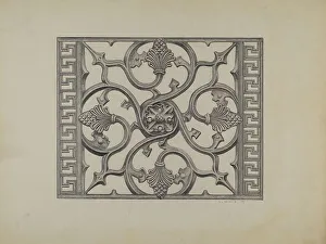 Cone Prints: Cast Iron Window Grille, 1937. Creator: Austin L. Davison