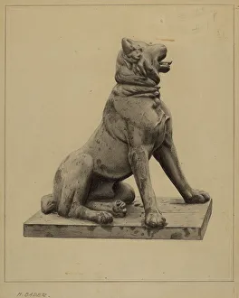 Cast Lead Dog, c. 1939. Creator: Herman Bader