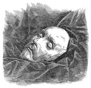Mould Prints: Cast of Shakspeare's face, 1864. Creator: Unknown