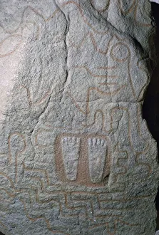 Tumulus Prints: Cast of a slab from the Tumulus of Petit-mont, Prehistoric