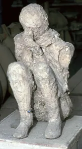 Cast of a victim of the eruption of Vesuvius, 1st century