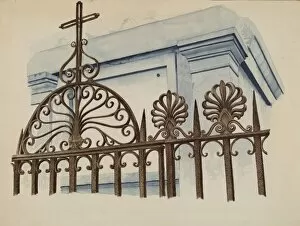 Crypt Gallery: Cast and Wrought Iron Ornament, c. 1936. Creator: Ray Price