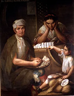 Mexico Prints: Castas, from castizo and mestiza: chamizo (Mixed races in Spanish America)