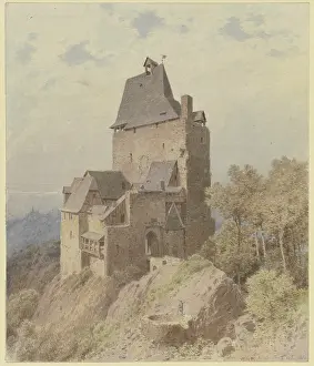 Isolation Prints: Castel on high mountain, 1884. Creator: Carl Theodor Reiffenstein