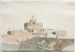 Castel Sant Angelo. Creator: Thomas Ender (Austrian, 1793-1875)
