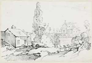 Vien Joseph Marie I Prints: Castel Sant'Angelo from the Northwest, 1744/1750. Creator: Joseph-Marie Vien the Elder