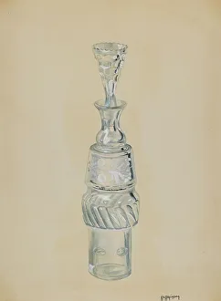 Glasswork Prints: Caster Bottle, c. 1936. Creator: Ralph Atkinson