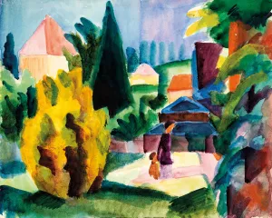 Macke Prints: In the Castle Garden of Oberhofen, 1914