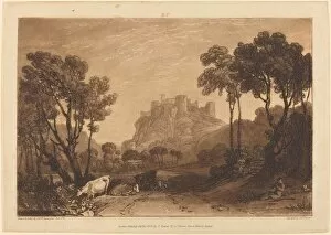 Meadow Gallery: The Castle Above the Meadows, published 1808. Creator: JMW Turner