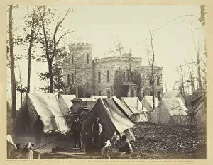 Military Camp Gallery: Castle Murray, Near Auburn, Virginia, November 1863. Creator: Alexander Gardner