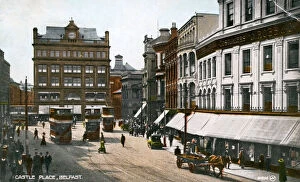 Images Dated 15th April 2008: Castle Place, Belfast, early 20th century.Artist: Valentine & Sons Publishing Co