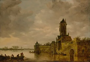 Van Goyen Prints: Castle by a River, 1647. Creator: Jan van Goyen