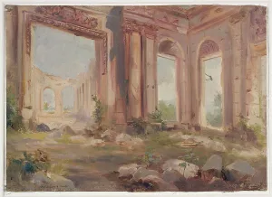 Chateau De St Cloud Prints: The castle of Saint-Cloud in ruins; The guards room
