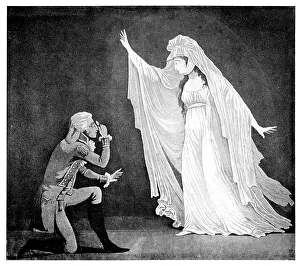 Spectre Prints: The Castle Spectre and her ernest admirer, 1793