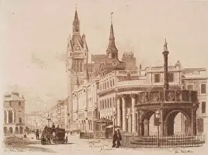 1900 Prints: Castle Street and Municipal Buildings, Aberdeen, c1900. Creator: Unknown