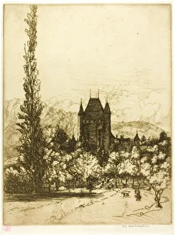 Maclaughlan Donald Shaw Prints: A Castle in Thun, Switzerland, 1908. Creator: Donald Shaw MacLaughlan