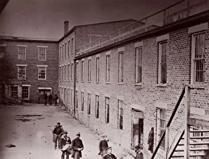 Richmond Prints: Castle Thunder, ex-tobacco factory, Petersburg, 1864. Creator: Alexander Gardner