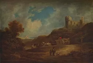 Frederic Gordon Roe Collection: A Castle, with Waggon and Horses, c1886, (1938). Artist: Francis Towne