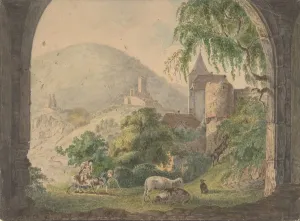 Baden Wurttemberg Prints: The Four Castles of Neckarsteinach, 1800-1818. Creator: Carl Philipp Fohr