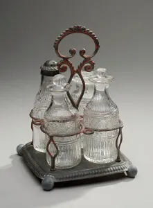 Paint Prints: Castor Set And Stand, c1820-40. Creator: Unknown