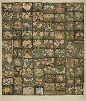 Embroidery Gallery: Caswell Carpet, c. 1936. Creator: Dorothy Lacey