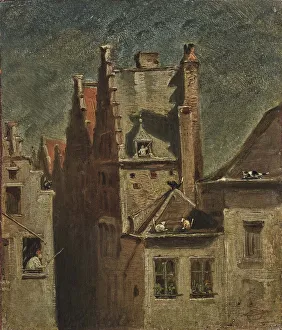 Biedermeier Collection: Cat concert. Creator: Spitzweg, Carl (1808-1885)