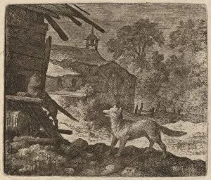 Anthropomorphism Collection: The Cat Enters the Barn as Reynard Looks On, probably c. 1645 / 1656