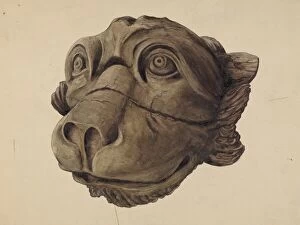 Cat Head Gargoyle, 1932/1945. Creator: John Davis