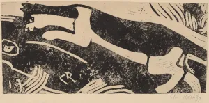 Predator Prints: Cat and Mouse, 1912-1913. Creator: Christian Rohlfs