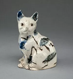 Sadness Gallery: Cat, Staffordshire, c. 1760. Creator: Staffordshire Potteries