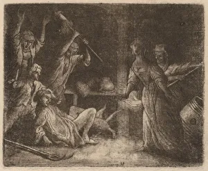 The Cat Trapped and Beaten, probably c. 1645 / 1656. Creator: Allart van Everdingen