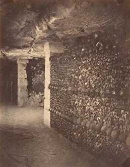 Subterranean Prints: Catacombs, Paris, April 1862. Creator: Nadar