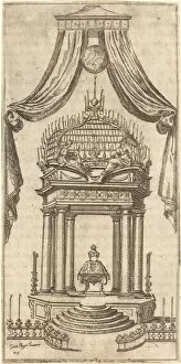 Habsburg Collection: The Catafalque, 1612. Creator: Jacques Callot