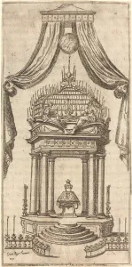 Habsburg Collection: The Catafalque, 1612. Creator: Jacques Callot