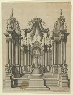 Ornate Collection: Catafalque, 18th century. Creator: Jeremias Gottlob Rugendas