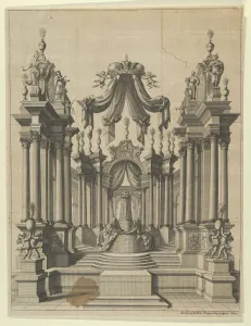 Imposing Prints: Catafalque, 18th century. Creator: Jeremias Gottlob Rugendas