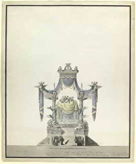 Catafalque for the Empress Catherine the Great (1729-1796), 1796. Artist: Brenna, Vincenzo (1745-1820)