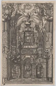 Catafalque Prints: Catafalque for Ferdinand, from an unidentified book, ca. 1660-95