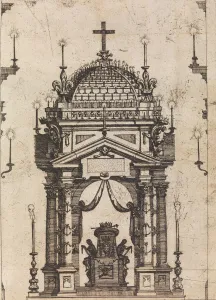 Catafalque Prints: Catafulque for Fernando I, Duke of Tuscany, 1609. Creator: Unknown